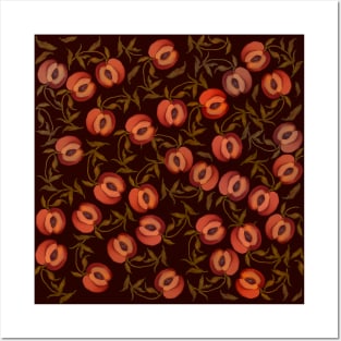 Peaches pattern Posters and Art